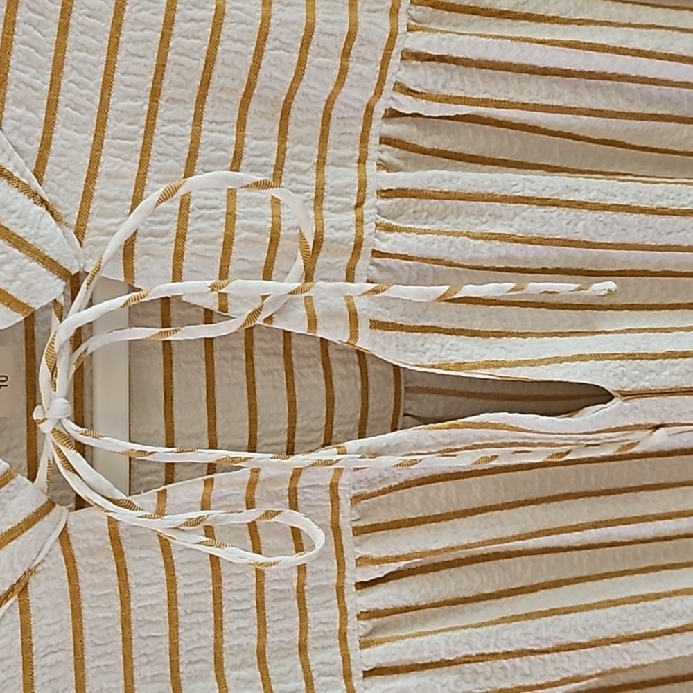 Calvin Klein striped, Tie-Neck Dress - Picture 3 of 9